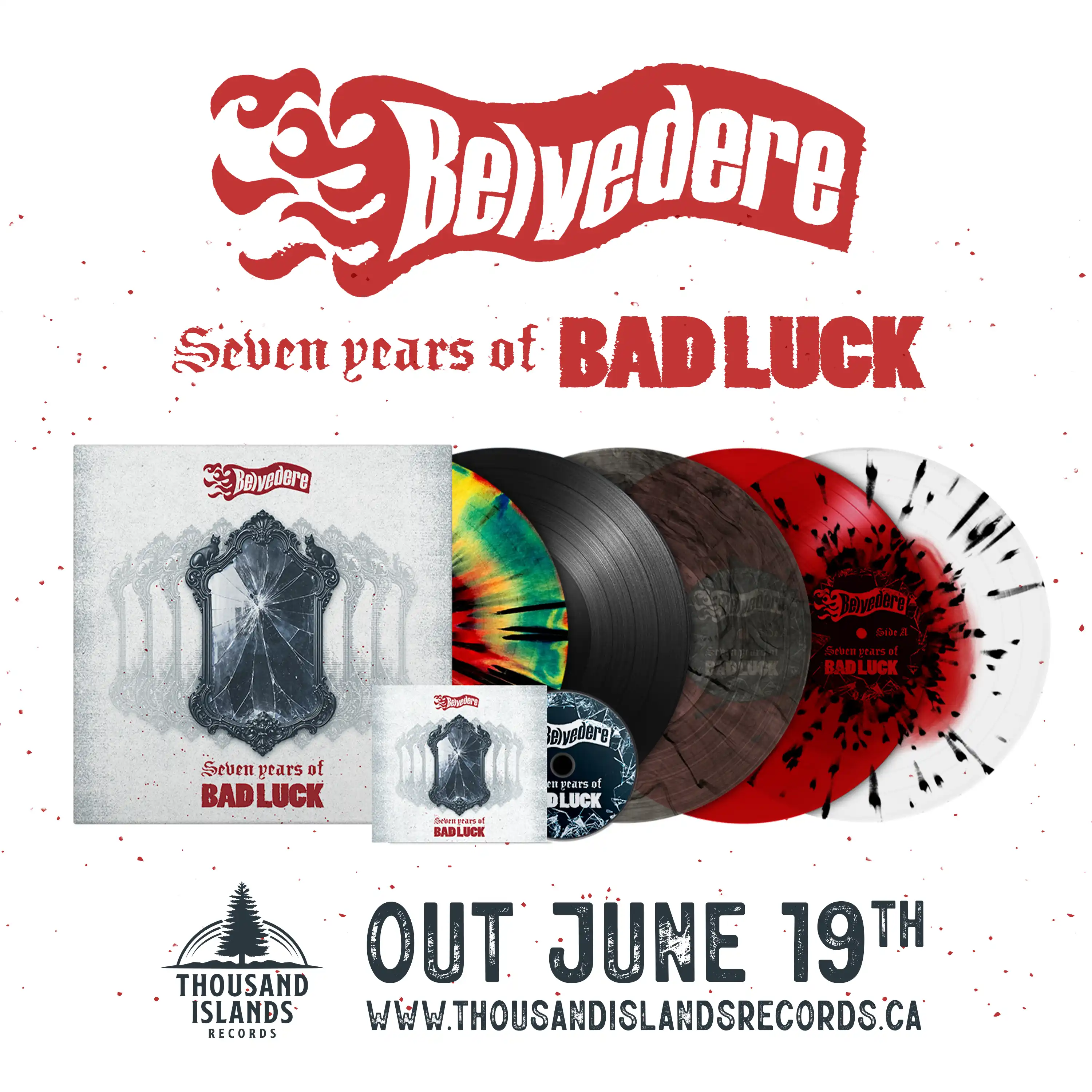 Strung Out and Belvedere Canadian Tour Poster with band logos and tour dates